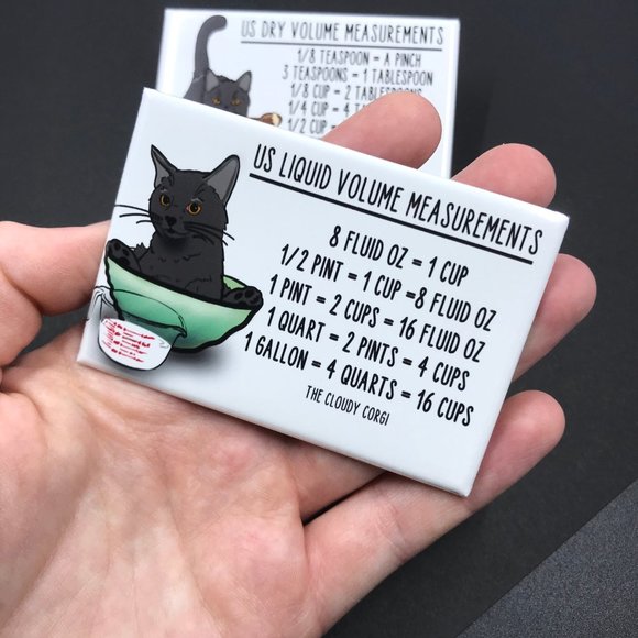 Black Cat Kitchen Baking Cooking Measuring Magnets - Picture 4 of 5